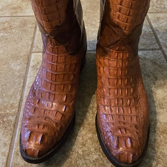 Lucchese Boots Alligator Patterned Western 10.5 - Picture 1 of 6